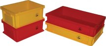 Pojemnik ESD, Newbox kolor, 400x300x170mm, żółty.